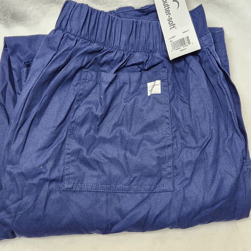 Butter-Soft Brand Women's XL Navy Blue Pull-On Scrub Pants Cross Over Waist NWT